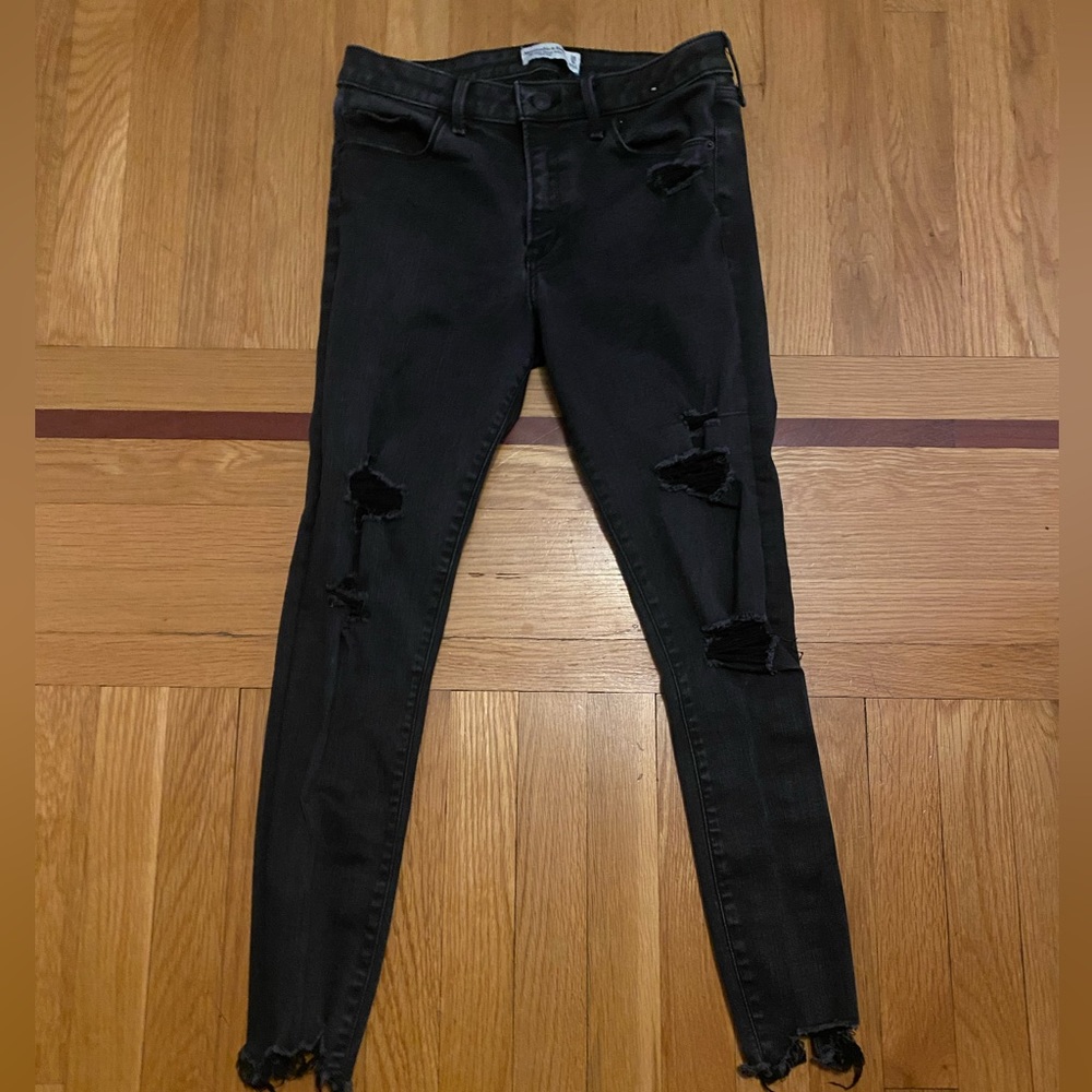 Black ripped jeans